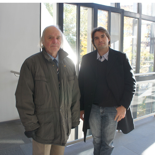 Composer Jaan Rääts and pianist Nicolas Horvath